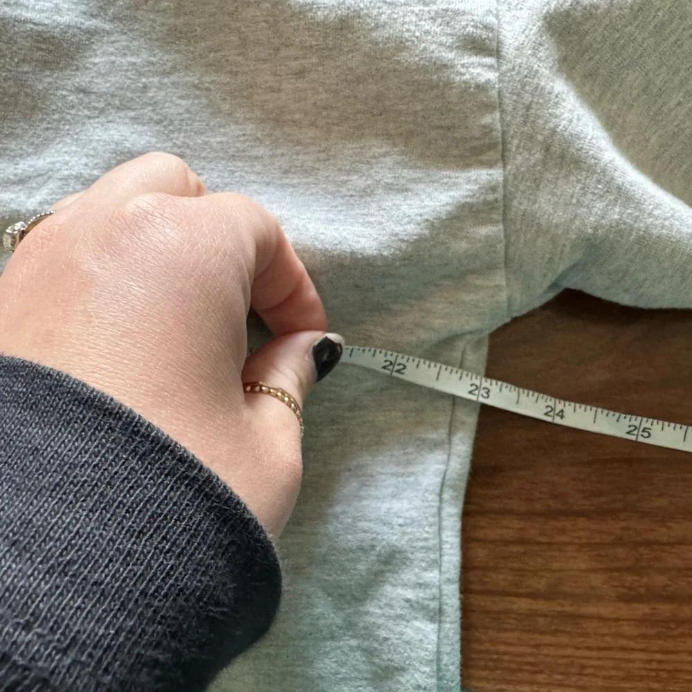 Open Edit Heather Gray Cropped Hoodie Medium - Picture 4 of 4